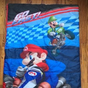 Mariokart sleeping bag.